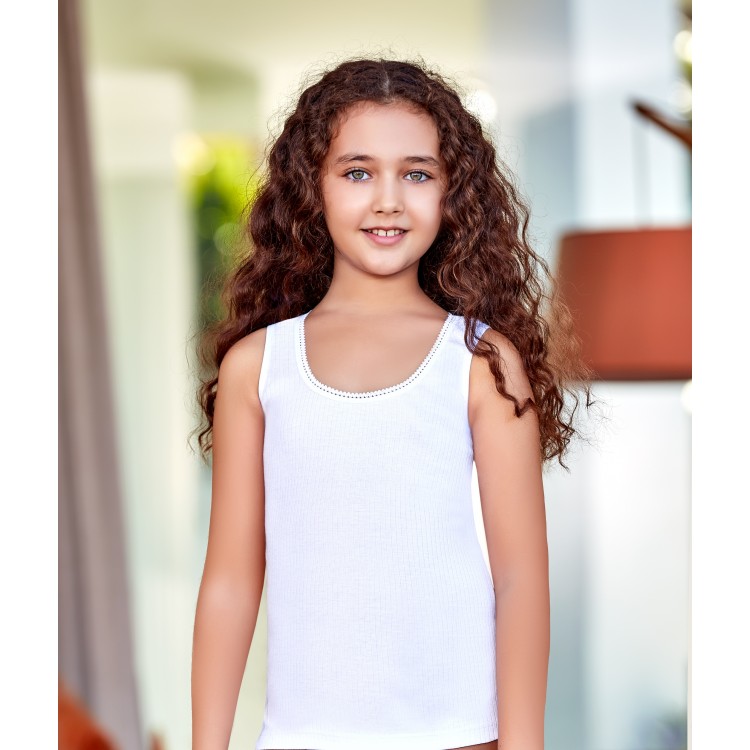 BERRAK 6015 KIZ ÇOCUK KALIN ASKILI ATLET (6 LI PAKET)