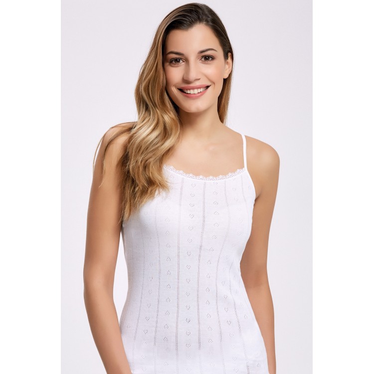 İLKE 223 KADIN GRİ JAKARLI DANTELLİ İP ASKILI ATLET N:44-XL (6 LI PAKET)