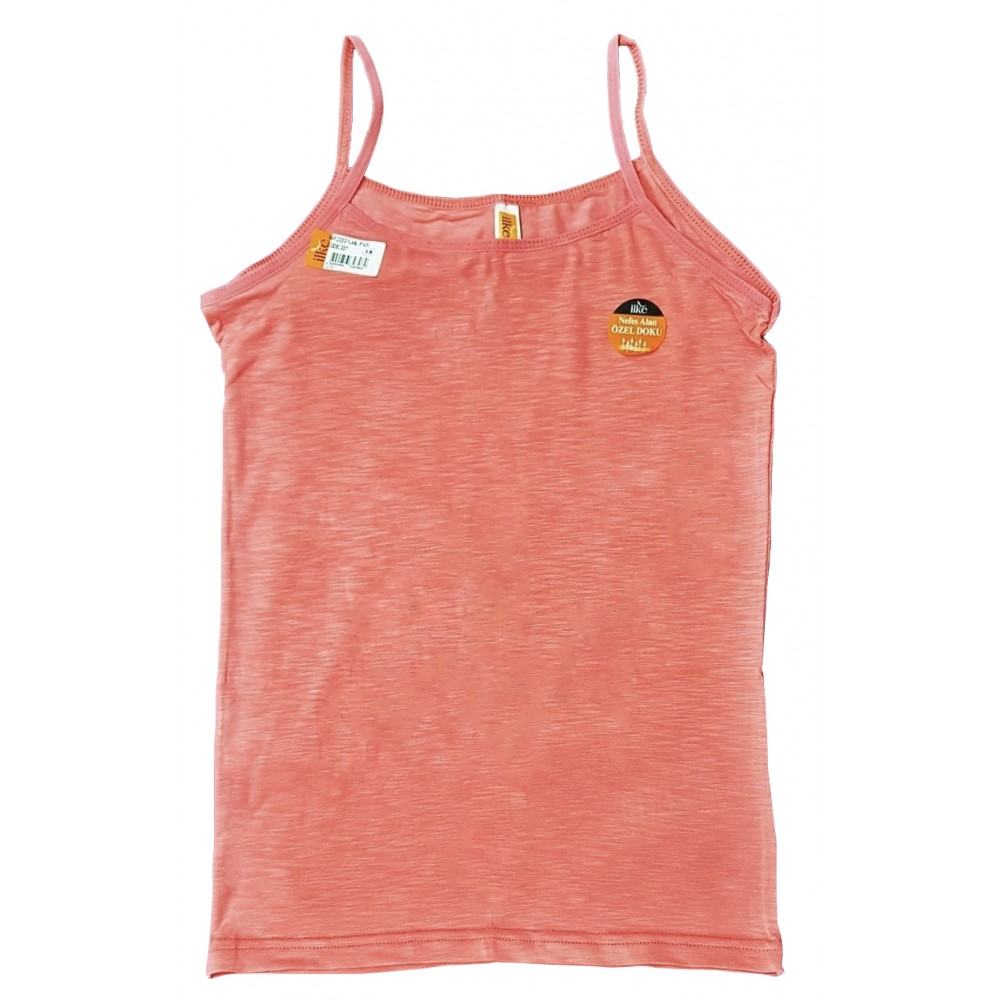 İLKE I227,38,40,B KADIN FLAMLI BEYAZ İP ASKILI ATLET (6 LI PAKET)