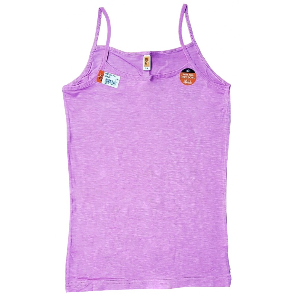 İLKE I227,38,40,B KADIN FLAMLI BEYAZ İP ASKILI ATLET (6 LI PAKET)