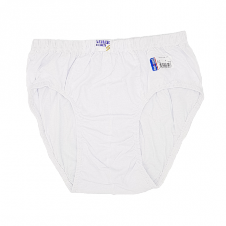 SEHER 0005 ERKEK SLİP BEYAZ NO:5 (12 Lİ PAKET)