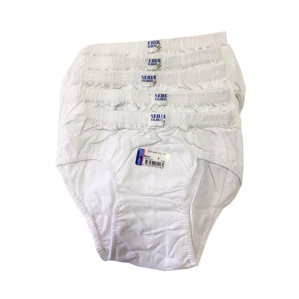 SEHER 0037 ERKEK ÇOCUK GARSON BEYAZ SLİP (12 Lİ PAKET)