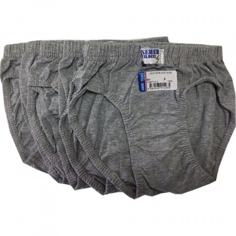 SEHER 0037 ERKEK ÇOCUK GARSON RENKLİ SLİP (12 Lİ PAKET)