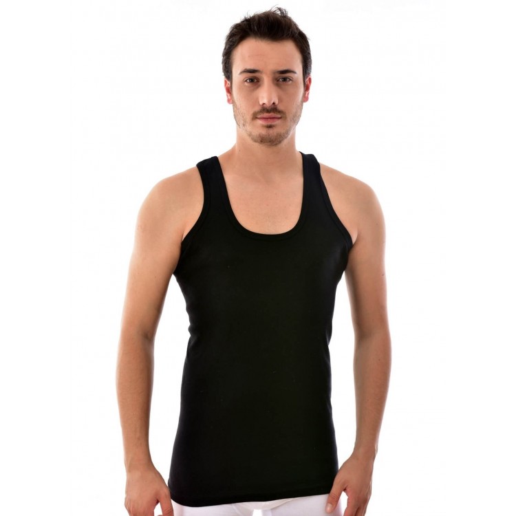 TUTKU 0102 ERKEK RİBANA RENKLİ ASKILI ATLET NO:1 (6 LI PAKET)