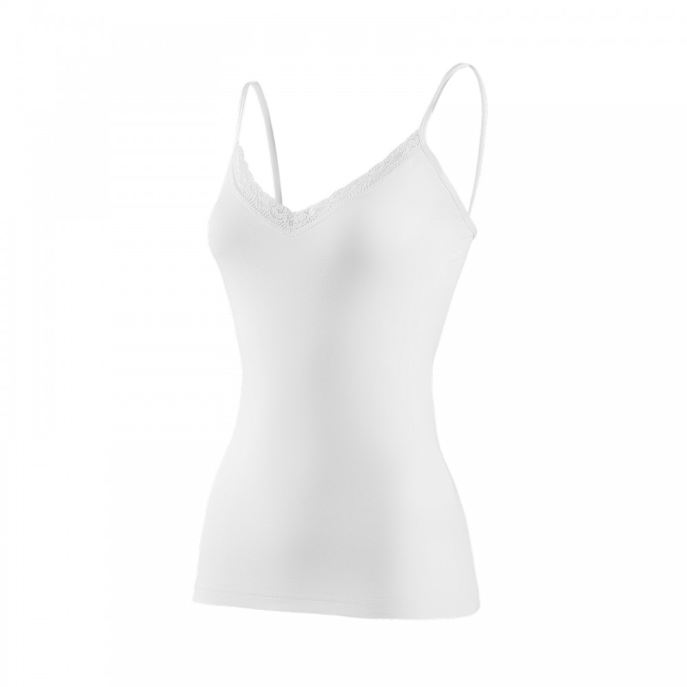 YILDIZ Y2227 KADIN EKRU V YAKA DANTELLİ İP ASKILI ATLET