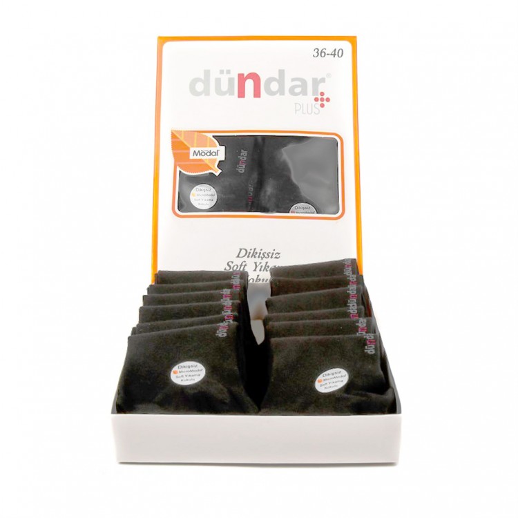 DÜNDAR 4506 KADIN PLUS MODAL PATİK ÇORAP (12 Lİ PAKET)